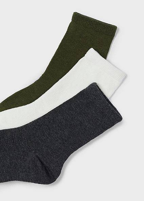 Σετ 3 ζευγαρια καλτσακια basic, Green, medium