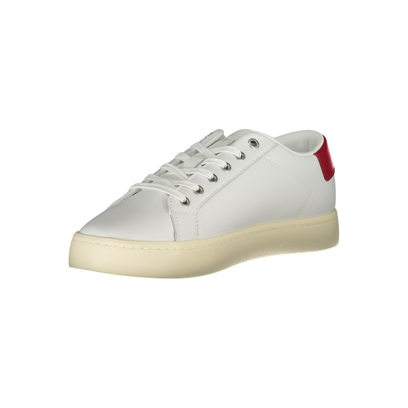 White polyester men sneaker-null
