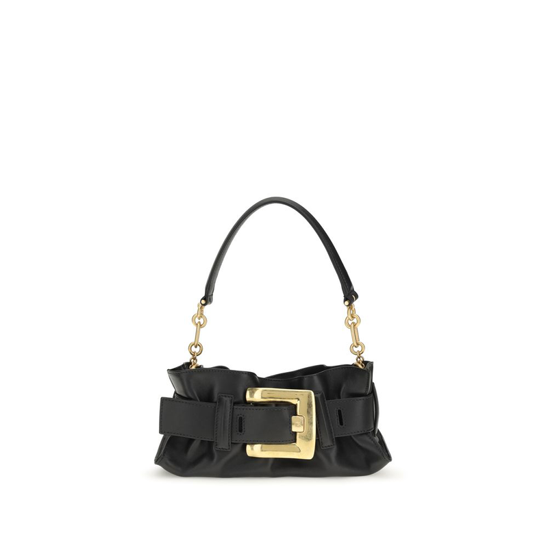Black calf leather bos taurus shoulder bag-null