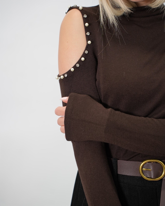 Top with studds cut offs 60318-null