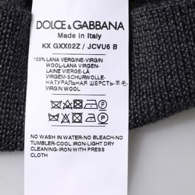 Dark gray dg logo crew neck pullover sweater-null