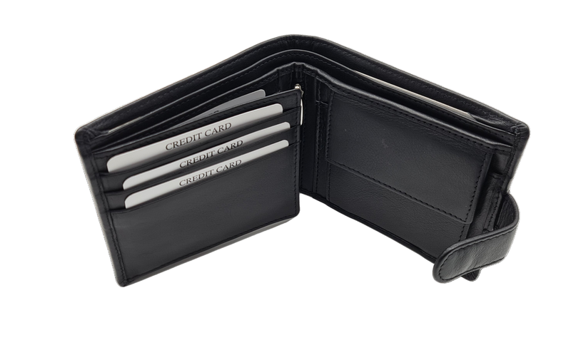 Migant design black or brown Genuine leather wallet in giftbox 6443-null