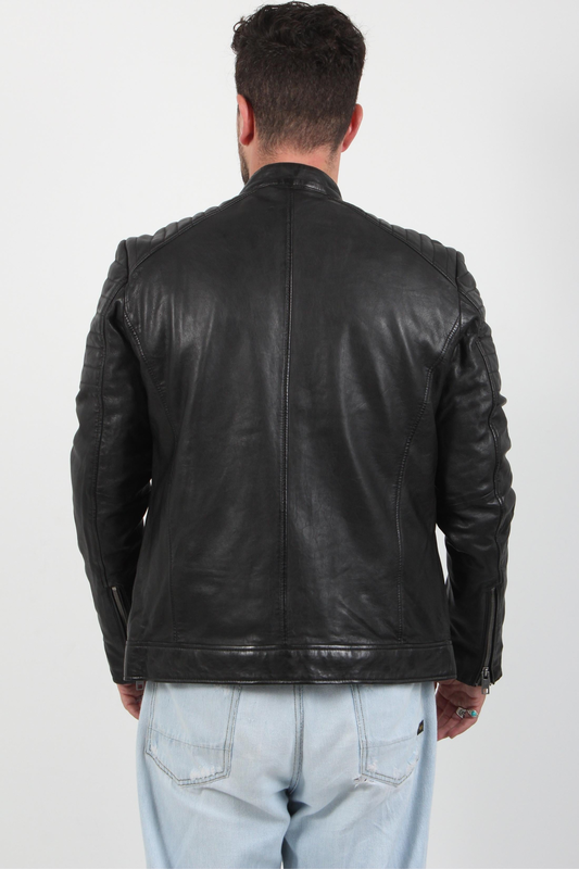 Mustang sheep veg dyed leather jacket image number null