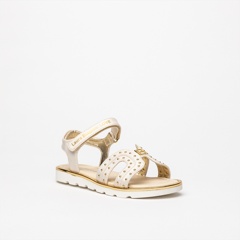 Product image: Laura biagiotti hook and loop studded girls sandals.-null