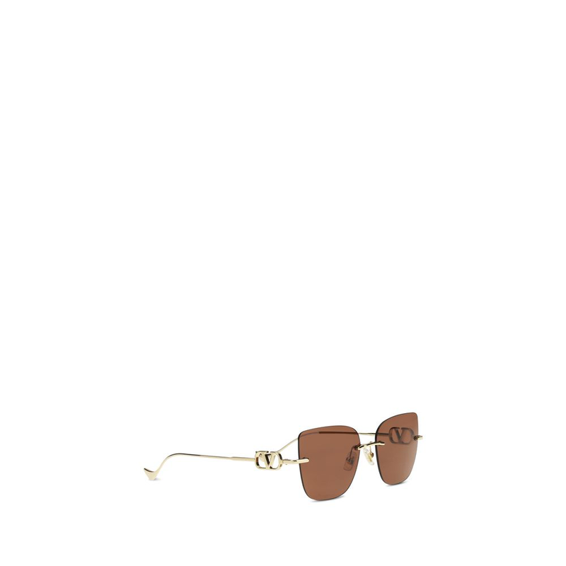 Brown metal sunglasses-null
