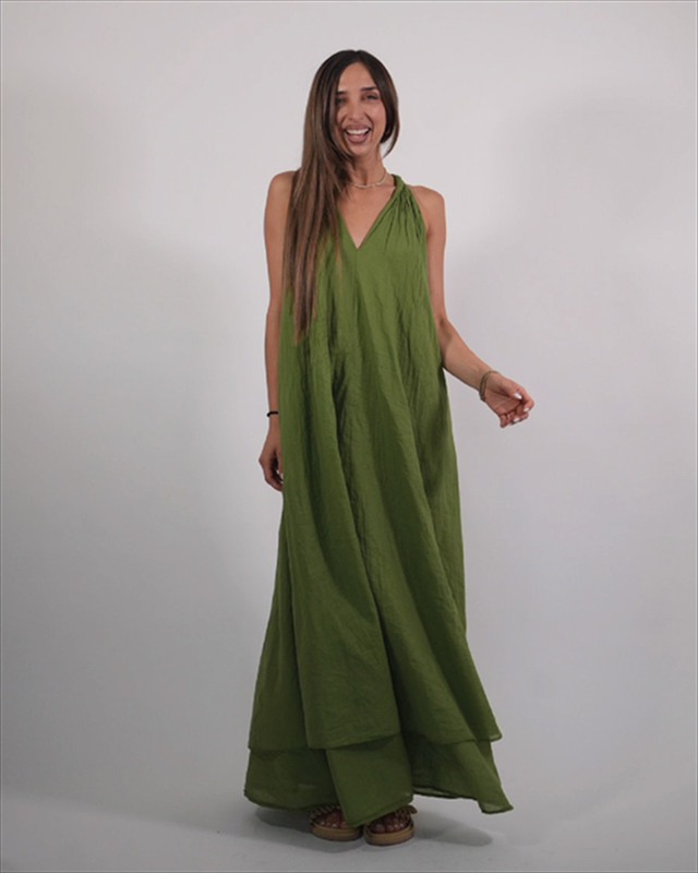 Long linen dress 25406-null
