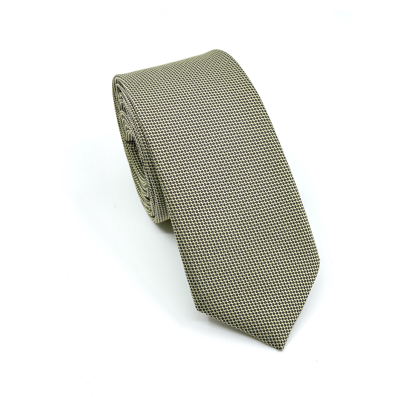 Micro-patterned tie with handkerchief image number null