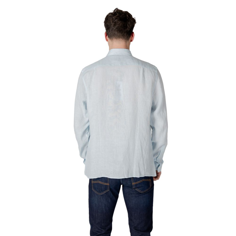 Blue linen shirt-null