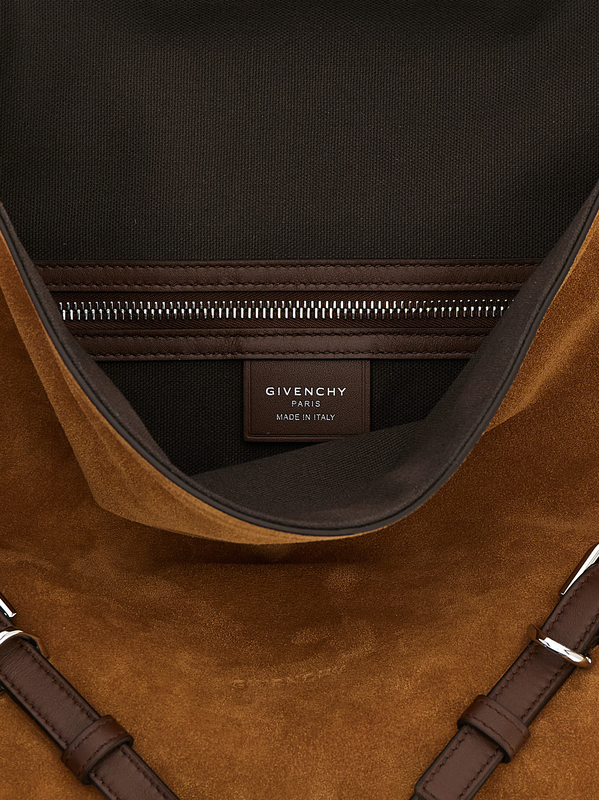 Brown calfskin shoulder bag-null