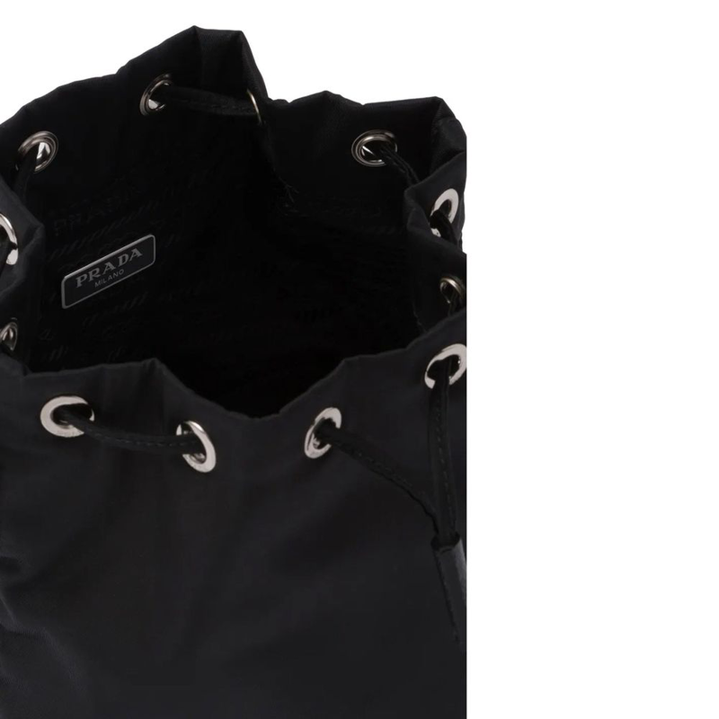 Black nylon handbag-null