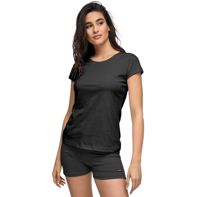 Mako neck top#814, Black, medium