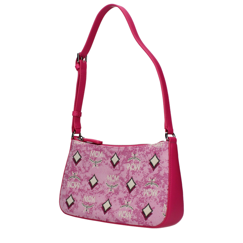 Pink fabric crossbody bag-null