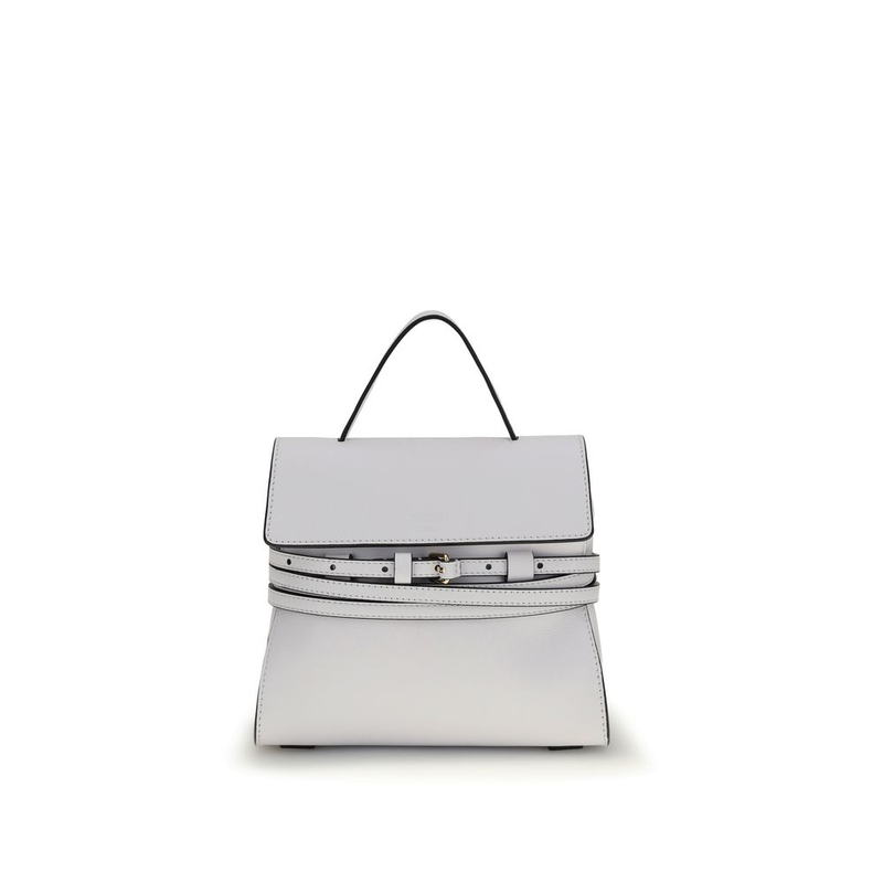 White calf leather bos taurus handbag-null