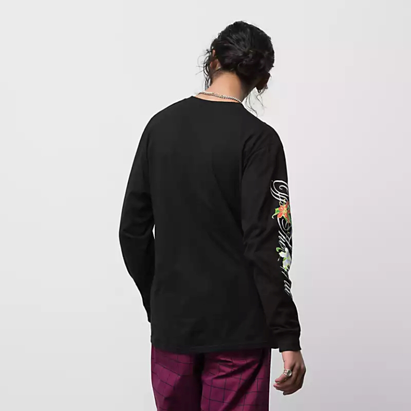 Vans fatal floral ls tee fata black, large-null