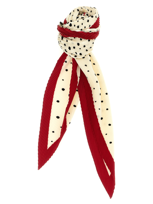 Bicolor silk scarf-null