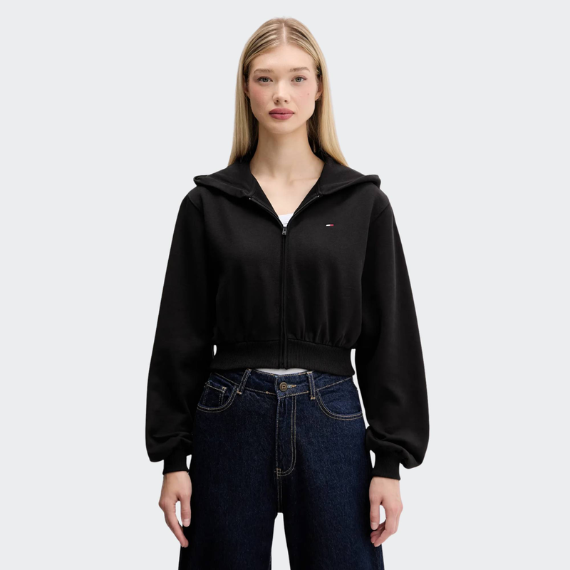 Relaxed cropped zip-null