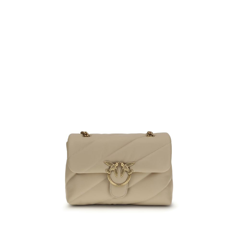 Beige calf leather bos taurus shoulder bag-null