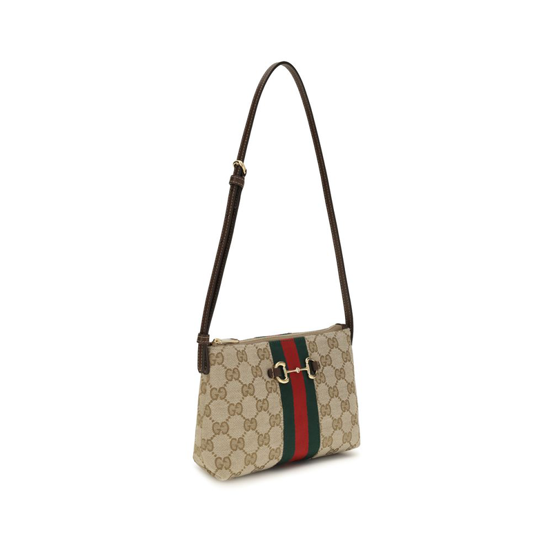 Beige polyester shoulder bag-null
