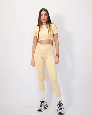 Zande honey scrunch leggings zss2609, Yellow, medium