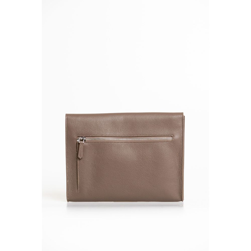 Brown polyester men clutch-null