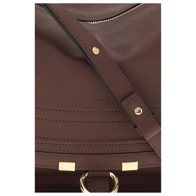 Bordeaux calf leather bos taurus shoulder bag-null