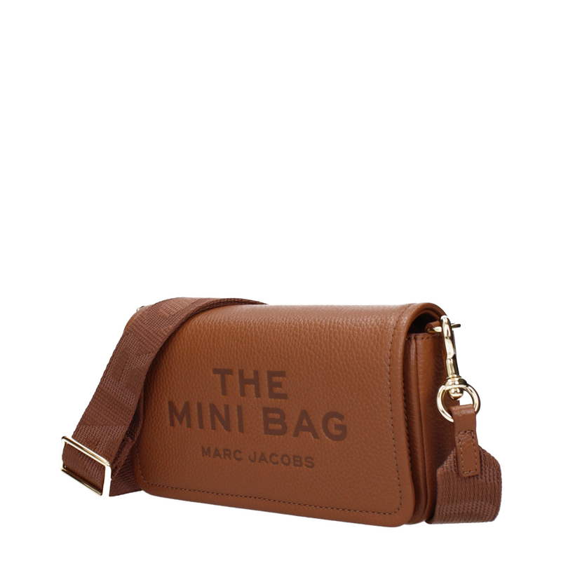 Brown leather crossbody bag-null