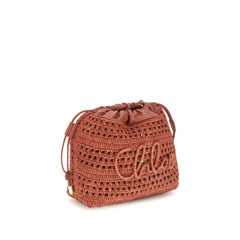 Multicolor raffia shoulder bag-null