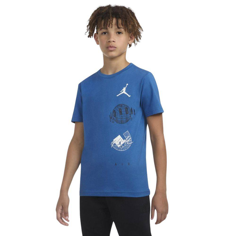 Big kids jdb Air globe  short sleeves t-shirt-null