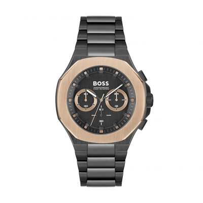 Boss taper black & rose chronograph 45mm watch 1514090