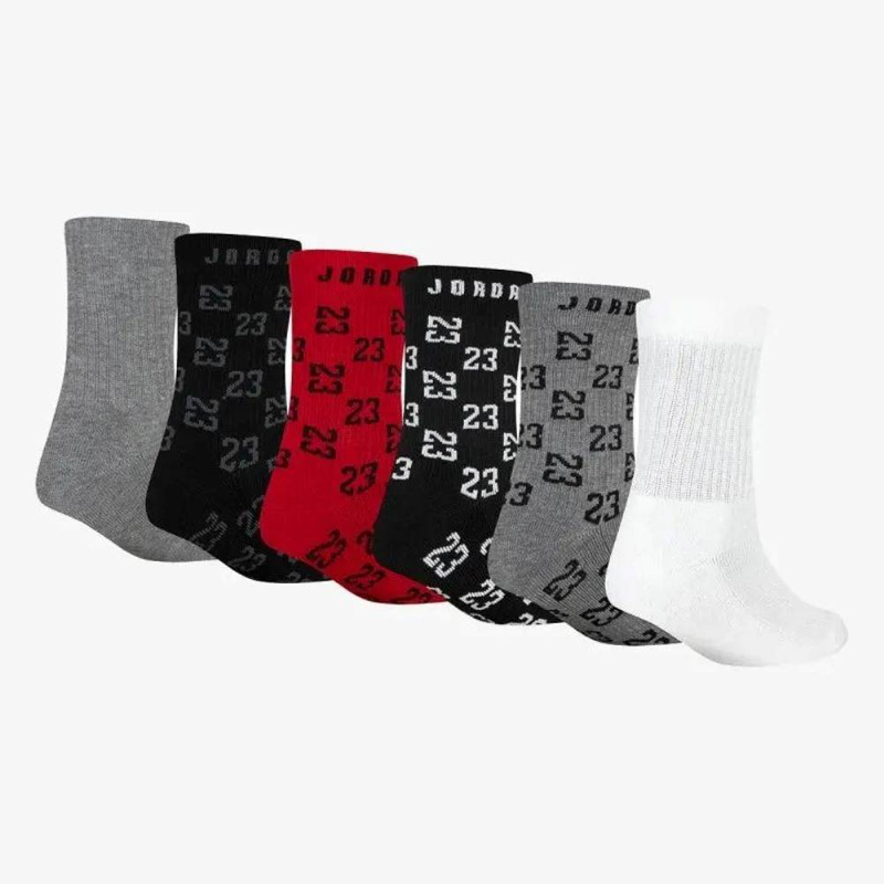 Monogram essential 6pk crew socks image number null