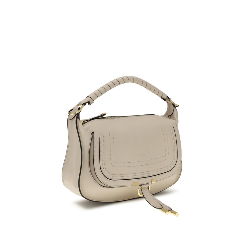 Beige calf leather bos taurus shoulder bag-null