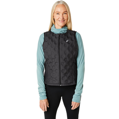 Asics women's nagino run padded gilet, Black, medium