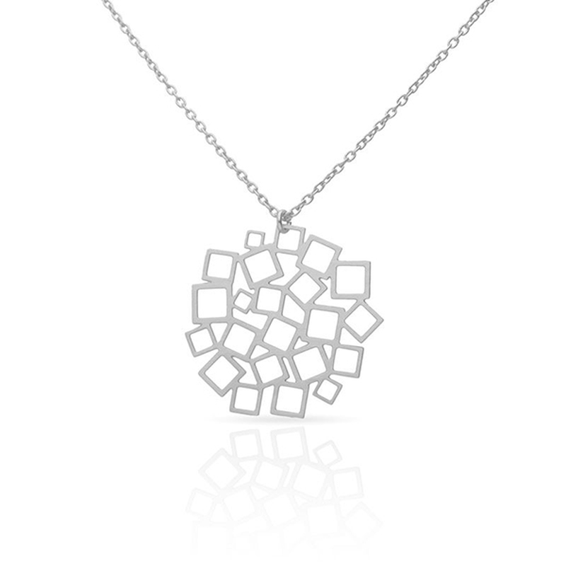 Product image: Squared square short silver pendant-null