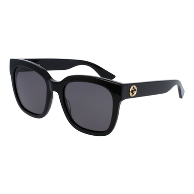 Black acetate sunglasses, Black, medium