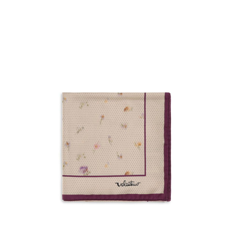 Beige silk scarf-null