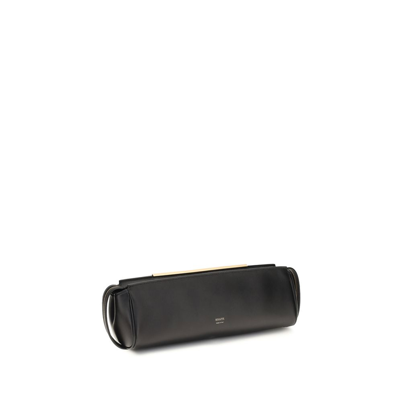 Black calf leather bos taurus clutch bag-null