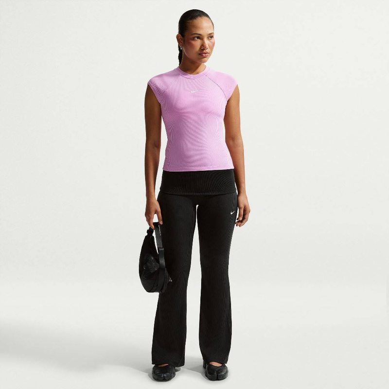 Womens chill knit mid-rise tight ribbed pant-null