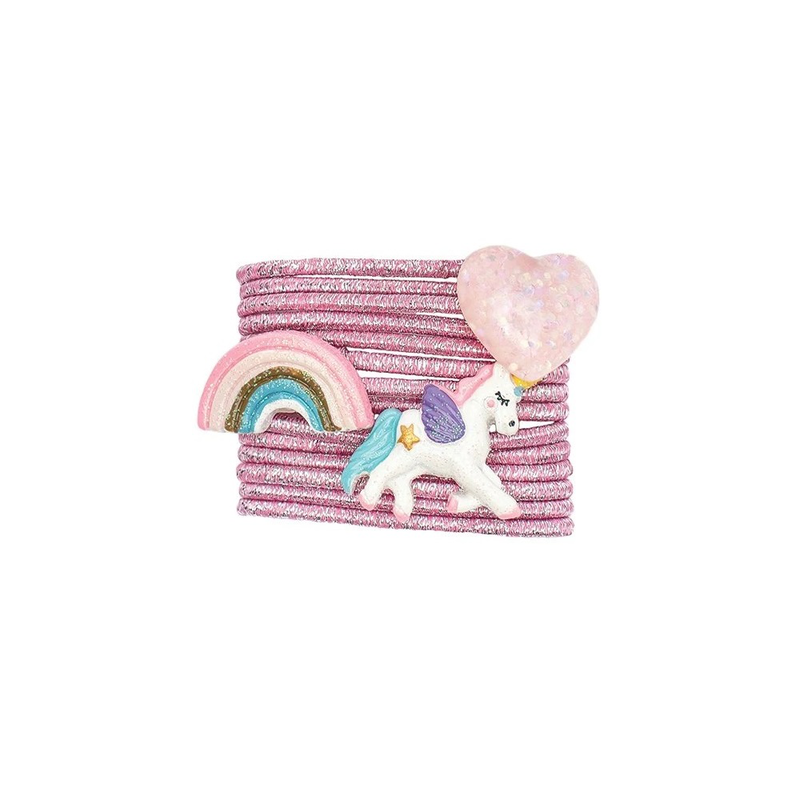 Great pretenders chunky charm ponytail holders, , medium-null