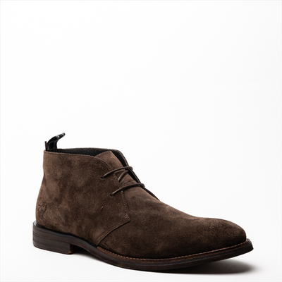 Boston sports club leather brown desert boots