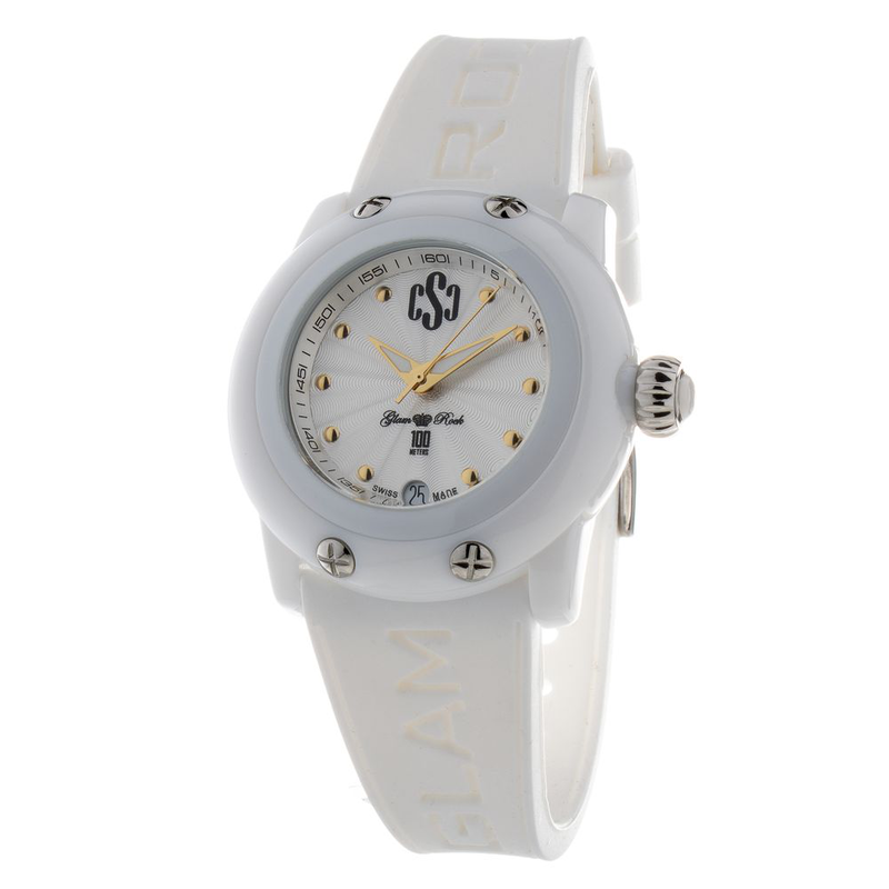 White synthetic sport watch-null