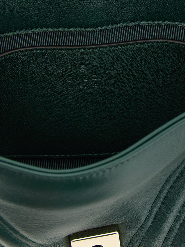 Bicolor lamb leather shoulder bag-null