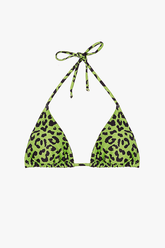 Leopard bikini top-null