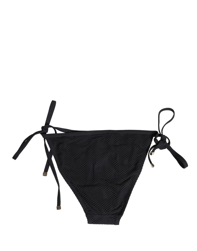 Black tie-side bikini bottom swimsuit swimwear-null