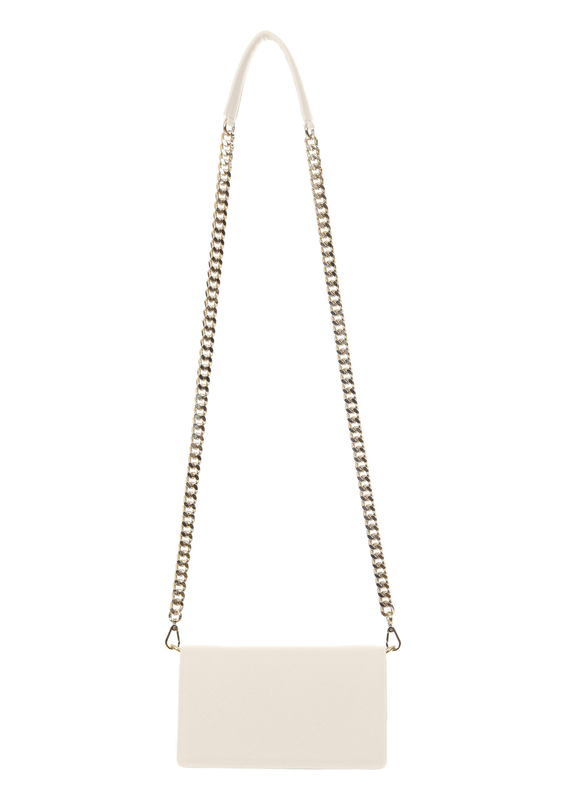 Just cavalli logo clutch - cream-null