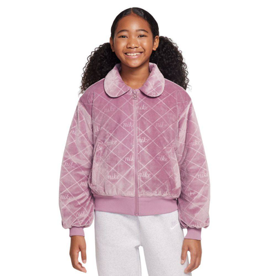Nike girls nsw jacket cozy deluxe, Plum, medium