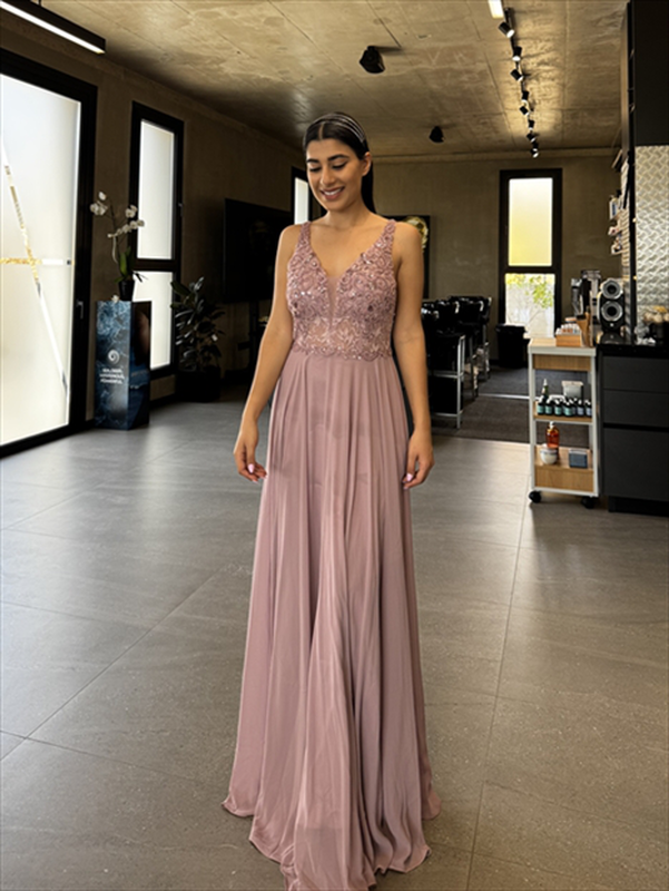 Maxi chiffon dress-null
