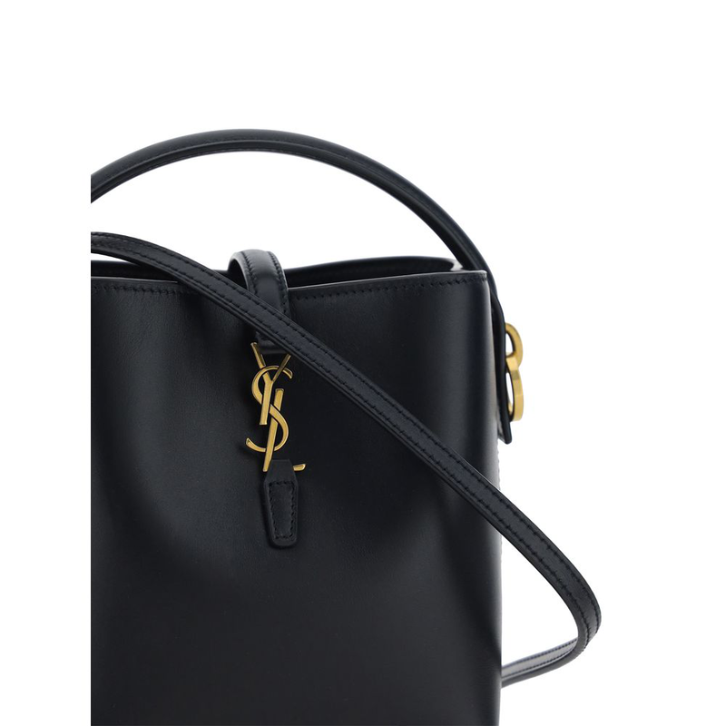 Black calf leather bos taurus shoulder bag-null