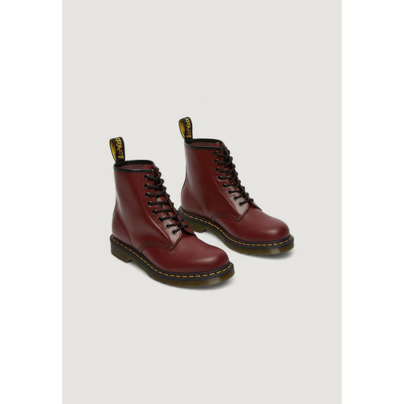 Bordeaux leather lace-up boots-null