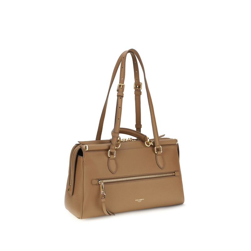Beige calf leather bos taurus shoulder bag-null