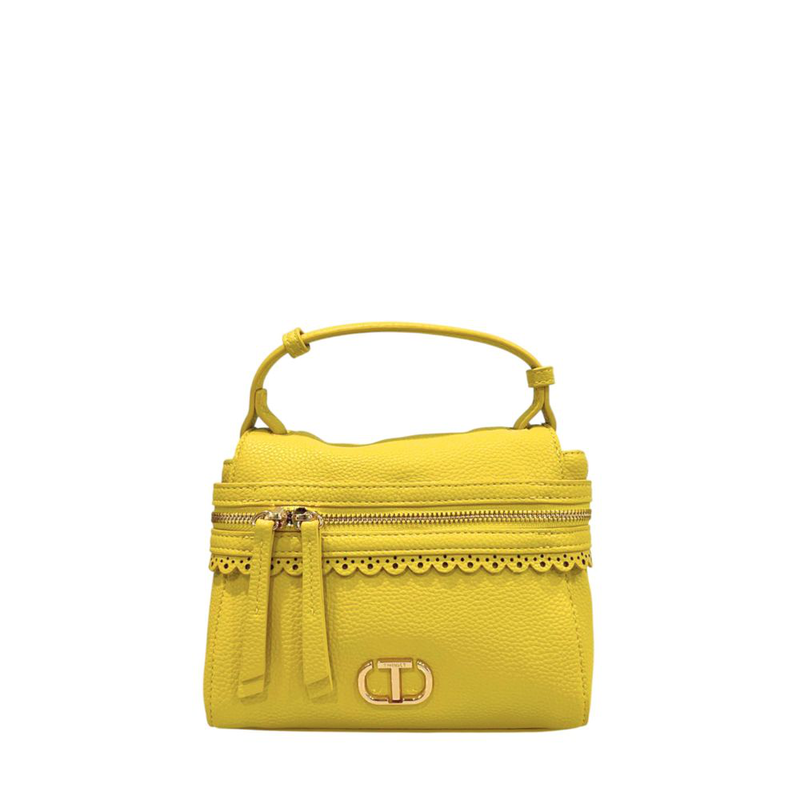 Yellow pu women handbag-null